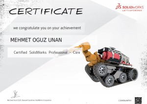 Solidworks ''Profesyonel'' Sertifikası