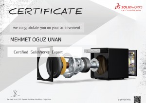 Solidworks ''Uzman''Sertifikası