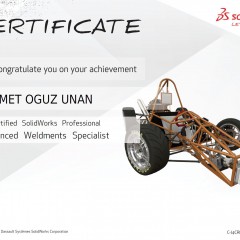 Solidworks ''Kaynak İşleri'' Uzman  Sertifikası