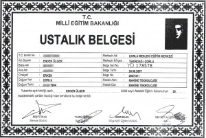 Ustalık Belgesi