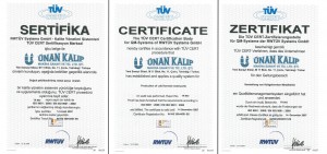 ISO 9001 Kalite Yönetim Sistemi Sertifikası RWTÜV (2004-2007 Arası)